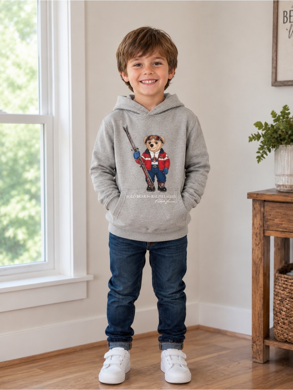 Polo Ralph Lauren Boys Hoodie Ski
Bear Hoodie Size Medium (10-12)